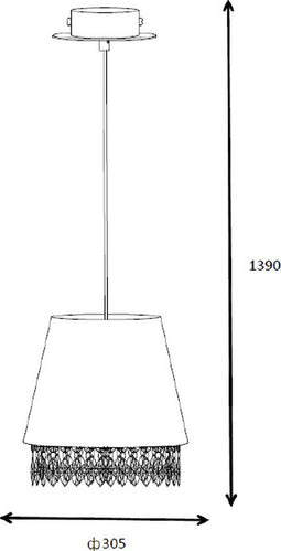 Lucide Dolti - Hanglamp - Ø30.5 cm - Dimbaar - Wit