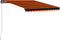 vidaXL - Luifel - handmatig - uittrekbaar - met - LED - 300x250 - cm - oranje - en - bruin