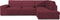 Hoes voor chaise longue met lange armleuning rechts Eysa ROC Tegel Donkerrood 110 x 120 x 500 cm