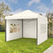 Niceey Partytent - 3x3m - Paviljoen - Opvouwbaar en Waterdicht - Feesttent met Zijwanden - Tuintent - Easy Up - Draagtas met Wielen - Beige