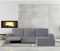 Hoes voor chaise longue met korte armleuning rechts Eysa JAZ Grijs 120 x 120 x 360 cm