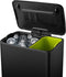 EKO Neo-Cube - Pedaalemmer 28+18L - RVS zwart - Soft-close - Vingerafdrukbestendig