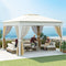 Coast Pop-up Partytent - Dubbel Dak en Gaaswanden - 337 x 337 x 260 cm - Beige