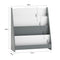 SoBuy Kinderboekenplank - 4 Opbergvakken - Grijs - 80x30x88 cm