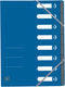 Elba Oxford Top File+ sorteermap, 8 vakken, met elastosluiting, blauw