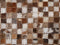 TORUL - Patchwork vloerkleed - Lichtbeige - 160 x 230 cm - Koeienhuid leer