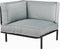 Mica Decorations Celo Loungebank Hoekelement - L83 x B83 x H78 cm - Metaal - Zwart