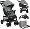 Lionelo Emma Plus - Buggy - 5-punts gordel - Rugleuningverstelling tot ligpositie - Grey Dove
