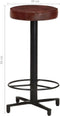 vidaXL - Barkrukken - 2 - st - 66 - cm - echt - leer