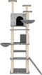vidaXL - Kattenmeubel - met - sisal - krabpalen - 191 - cm - lichtgrijs