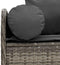 vidaXL - Tuinbank - 3-zits - met - kussens - poly - rattan - grijs