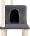 vidaXL - Kattenmeubel - met - sisal - krabpalen - 144,5 - cm - donkergrijs