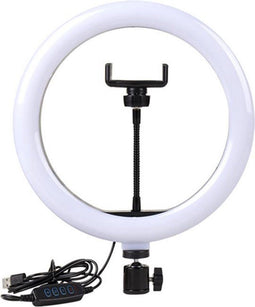 LED ring lamp 30 cm - 3 lichtstanden - incl. statiefje