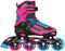 Move Fast verstelbare inlineskates - Maat 34-37 - Unisex - roze/zwart/blauw