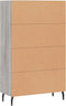 vidaXL - Hoge - kast - 69,5x31x115 - cm - bewerkt - hout - grijs - sonoma - eikenkleurig