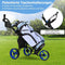 COSTWAY Golftrolley - Inklapbaar golfcaddy - Verstelbare handgreep en zitting - Aluminium