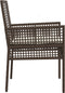 vidaXL - Tuinstoelen - 2 - stuks - met - Kussens - Bruin - Poly - Rattan