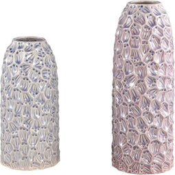 PTMD Nizo Bloempot - 13 x 13 x 34 cm - Keramiek - Paars