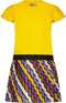 B. Nosy Meisjes Jurk - B.Bananas Collectie - Gele bovenkant met gestreepte print - Maat 116