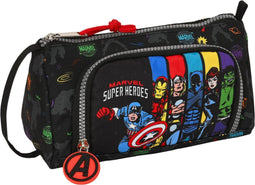 Schooletui met Accessoires The Avengers Super heroes Zwart 20 x 11 x 8.5 cm (32 Onderdelen)