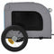 vidaXL - Hondenfietstrailer - oxford - stof - en - ijzer - blauw - en - grijs
