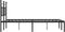 vidaXL - Bedframe - met - hoofdbord - metaal - zwart - 150x200 - cm