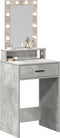 vidaXL - Kaptafel - met - LED-verlichting - Betonnen - Grijs - 50x41x140 - cm