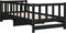 vidaXL - Slaapbank - met - onderschuifbed - 90x190 - cm - massief - grenenhout - zwart