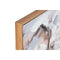Schilderij Home ESPRIT Wit Bruin Grijs Olifant Koloniaal 80 x 3,5 x 80 cm (2 Stuks)