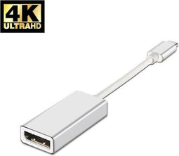 Techvavo® USB C naar DisplayPort Adapter - 4K @30Hz - Plug & Play - Spacegrey