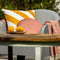 Dutch Decor - SANZENO - Outdoor Kussenhoes 45x45 cm - waterafstotend en uv-bestendig - gestreept - Golden Glow - wit en geel