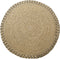 Tapijt DKD Home Decor 140 x 0,5 x 140 cm Natuurlijk Polyester Tweekleurig Tropisch