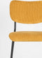 Zuiver Benson Barkruk - Zithoogte 65 Cm - Set Van 2 - Stof Okergeel - Zwart Metalen Frame