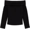 WE Fashion Meisjes off-shoulder top - Maat 112/128 - Ribstructuur
