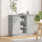 vidaXL - Dressoir - met - LED - Betongrijs - 90x32x75 - cm - Gelaagd - Hout