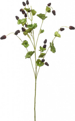 Fleurdirect Kunstbloem Raspberry Spray - Polyester - Zwart - 0 x 95 x 0 cm (BxHxD)