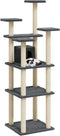 vidaXL - Kattenmeubel - met - sisal - krabpalen - 171 - cm - donkergrijs