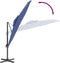 vidaXL - Zweefparasol - met - dubbele - bovenkant - 400x300 - cm - azuurblauw