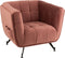 J-Line zetel Lounge 1-zit - textiel/hout/metaal - antiek roze