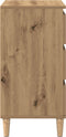 vidaXL - Nachtkastje - Artisan - Eiken - 40x35x70 - cm - Bewerkt - Hout