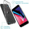 iMoshion Hoesje Geschikt voor iPhone SE (2022) / SE (2020) / 8 / 7 Hoesje Siliconen - iMoshion Design hoesje - Transparant / Zwart / Hearts All Over Black