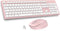 Wireless Keyboard and Mouse, Ergonomic Wireless Keyboard and Mouse, Spanish QWERTY, Full Size with N