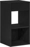 vidaXL - Nachtkastje - met - lade - 35x34x66,5 - cm - zwart - eikenkleurig