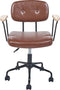 ALGERITA - Bureaustoel - Bruin - Kunstleer