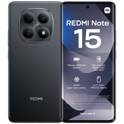 Xiaomi Redmi Note 15 4G - Zwart - 256 GB - Fysieke simkaart + eSIM