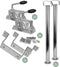 Carpoint Aanhanger Steunpoten Set - Trailer steunpotenset - Hoogte verstelbaar - Zilver