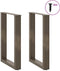 vidaXL - Eettafelpoten - 2 - st - U-vormig - 50x(72-73) - cm - staal - naturel