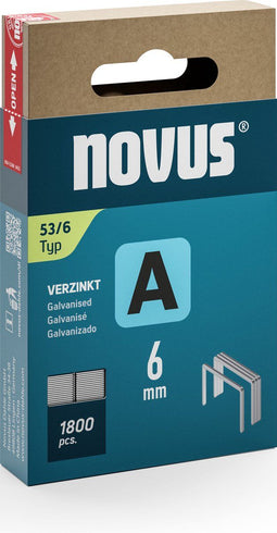 Novus Tools 042-0776 - Nieten Type 53 - Fijndraad 0.75 mm - 800 stuks (6 mm x 11.3 mm)