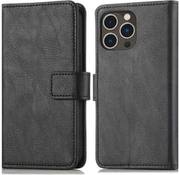 iMoshion Hoesje Geschikt voor iPhone 14 Pro Max Hoesje Met Pasjeshouder - iMoshion Luxe Bookcase - Zwart