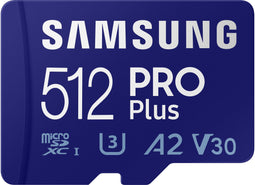 Samsung PRO Plus - microSDXC 512GB - UHS-I Class 10 A2 V30 - 160MB/s